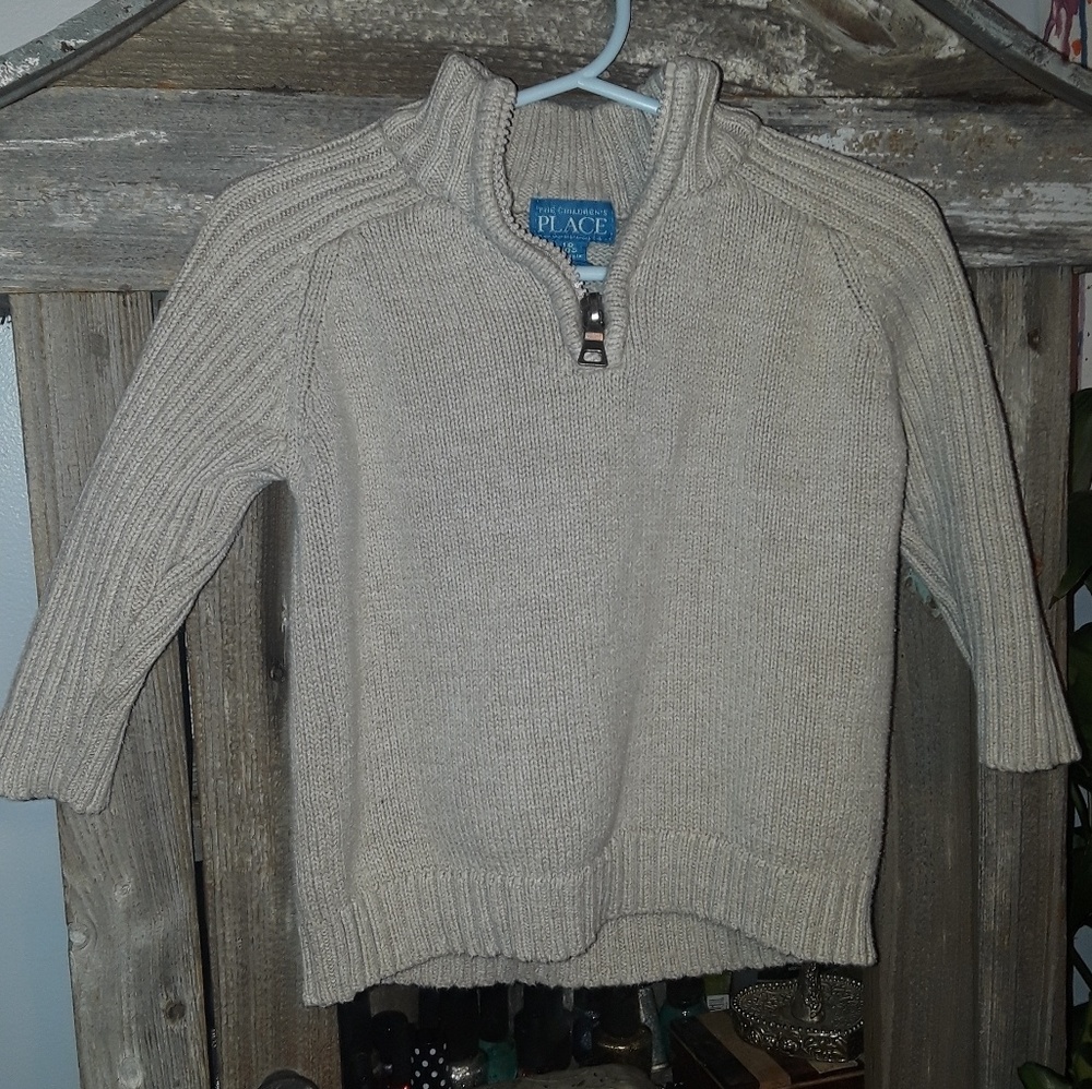 Adorable Quarter-zip Toddler Boys Sweater